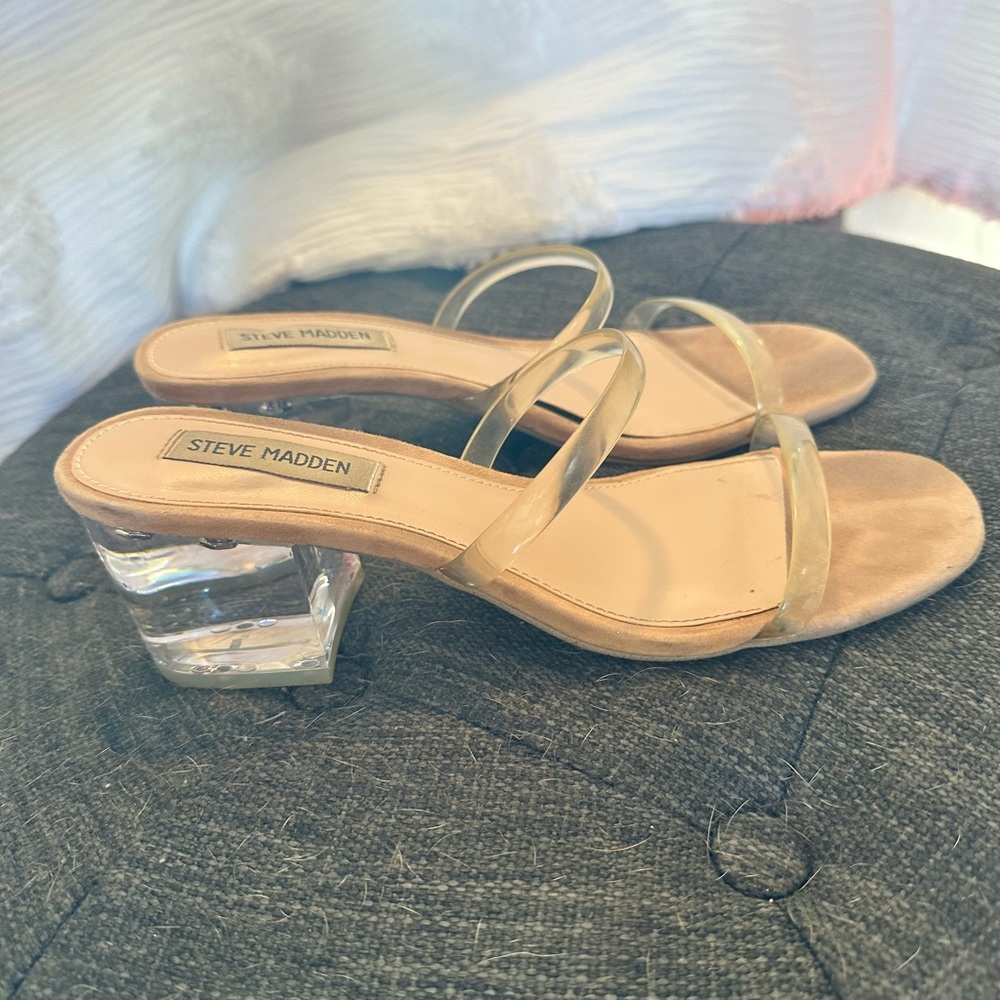 Steve Madden clear heels
